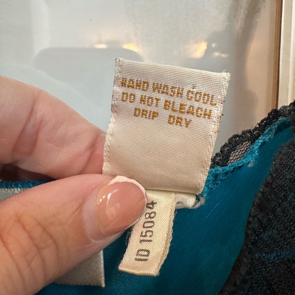 Vintage Victoria’s Secret Gold Label Teddy & Robe Set Size Medium M Ocean Blue - Picture 12 of 15